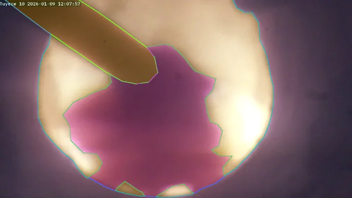 Tuyere camera installation — view 1