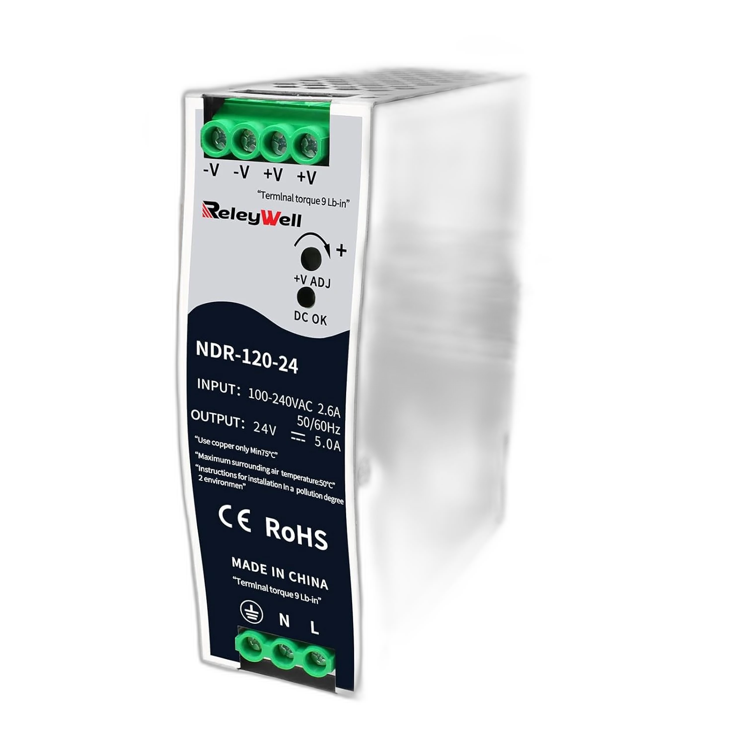 24 VDC · 120 W DIN Rail PSU